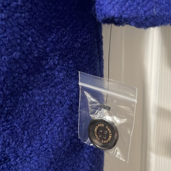 New with tags Sam Edelman Notch Collar Wool Blend Blue Pea Coat Womens Size XS - Picture 4 of 9